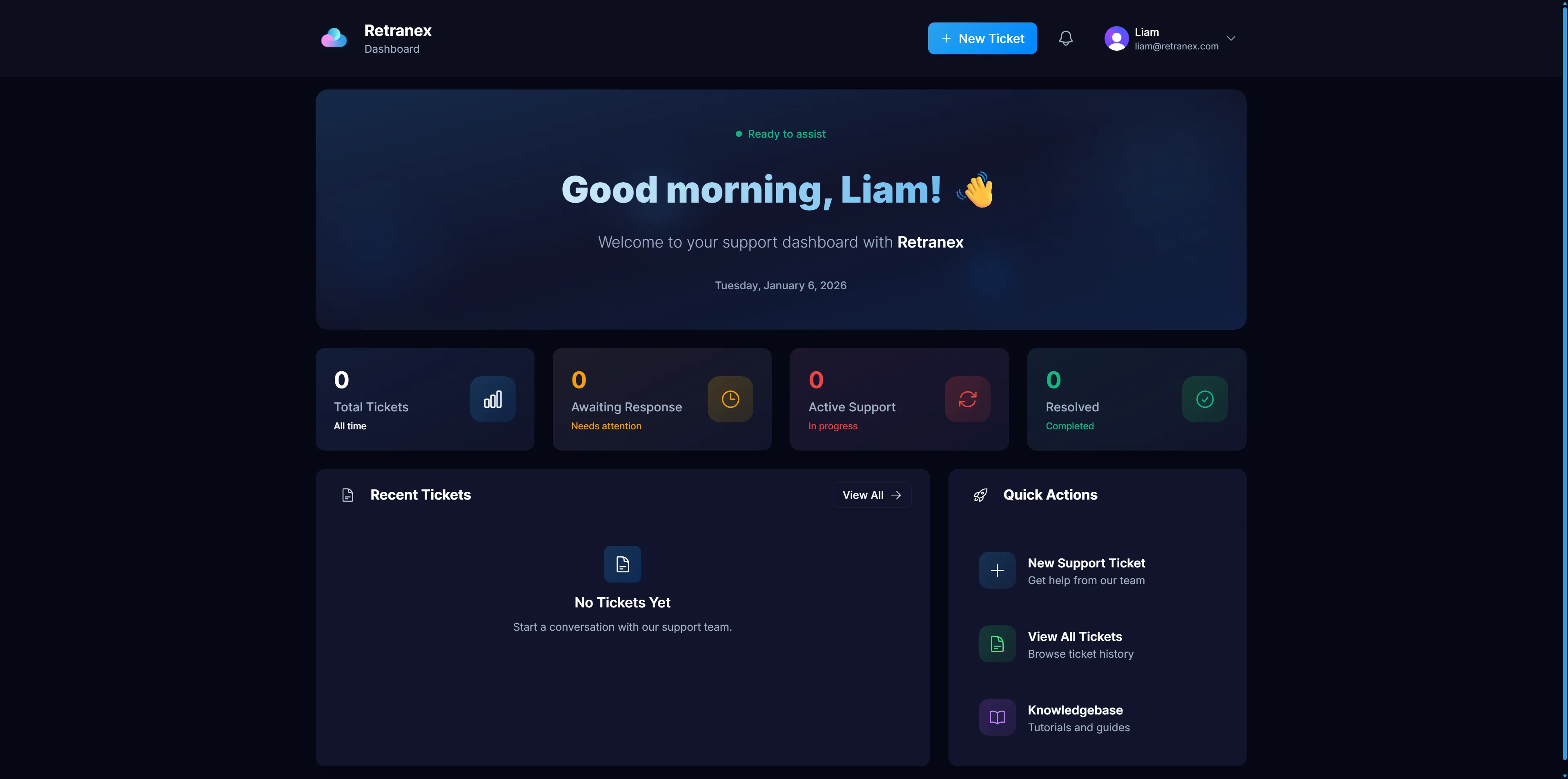 Retraflow Ticket Portal